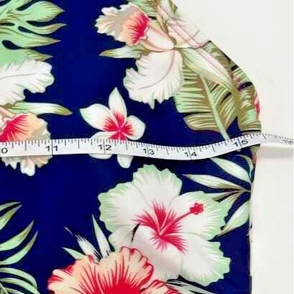 Bobbie Brooks Floral Halter Swim Top V Neck Tie In Back XL Beach Vacation Summer - Picture 9 of 10